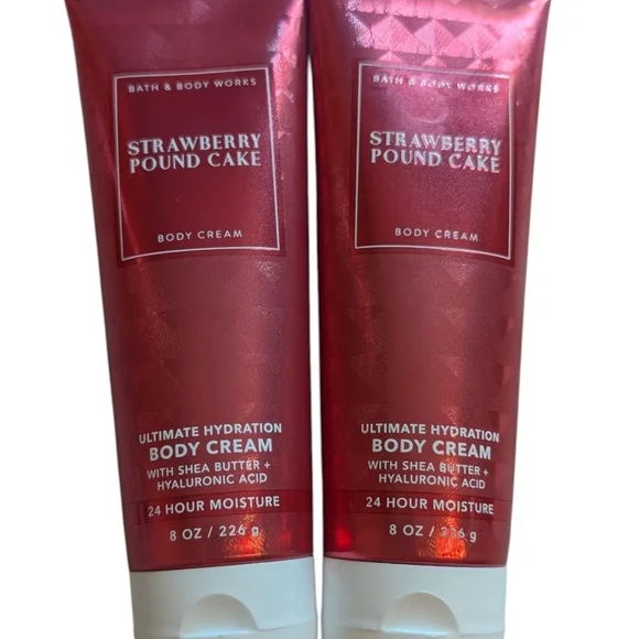 Bath & Body Works Strawberry Pound Cake Body Cream - Pink - Picture 2 of 4